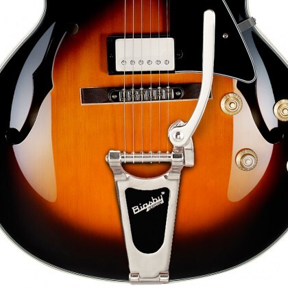 CORT YORKTOWN BV 6 String Hollow Body Electric Guitar H H with Bigsby Tremelo in Tobacco Burst