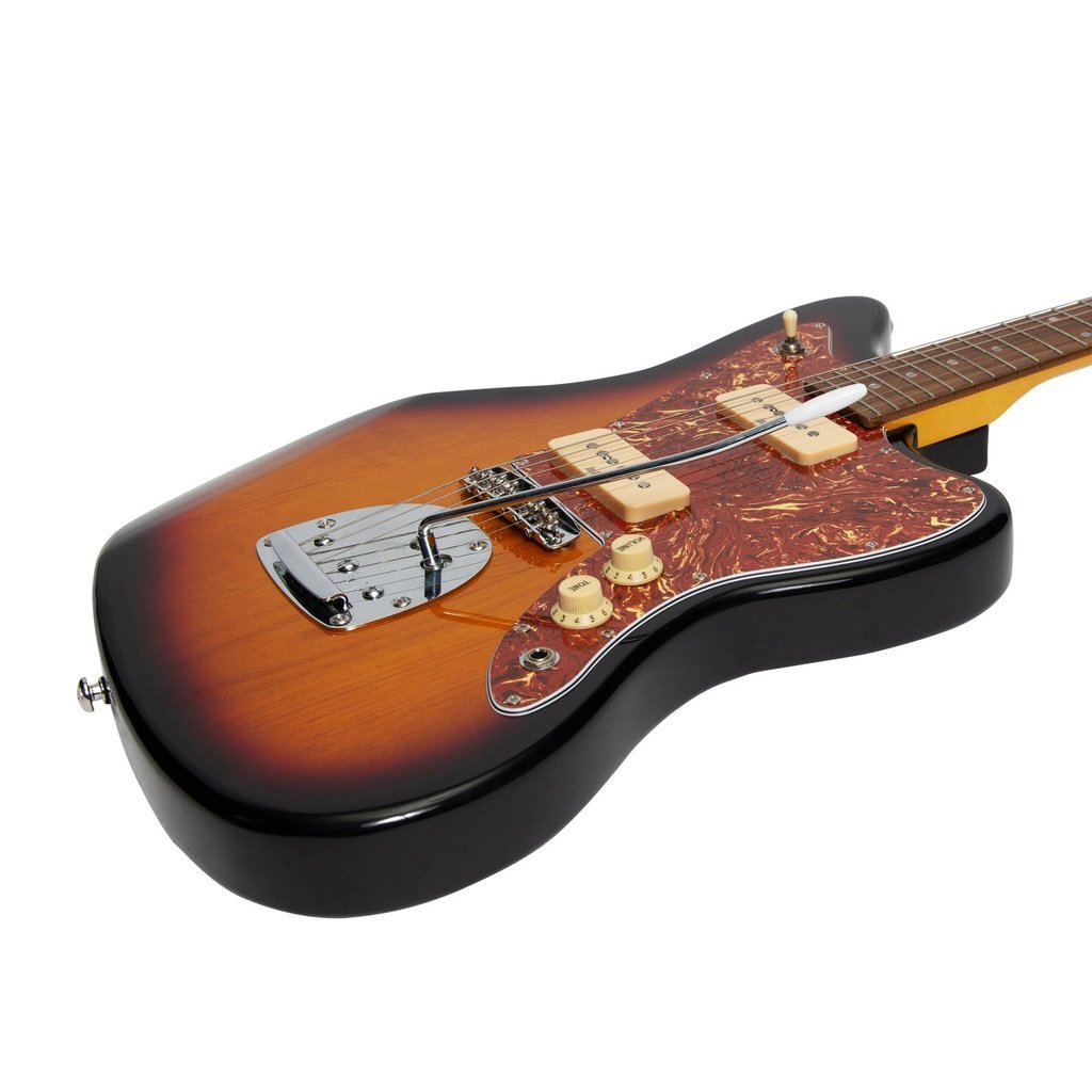J D LUTHIERS 6 String Jazzmaster Style Electric Guitar in Tobacco Sunburst JD JZM TSB