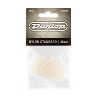 JIM DUNLOP PLECTRUMS 0.46mm Nylon Greys Players 12 Pack Picks
