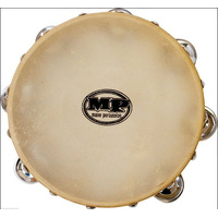 MANO ED616 08 INCH TAMBOURINE WOOD 7 PAIRS JINGLES CALF SKIN