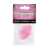JIM DUNLOP PLECTRUMS 0.46mm Delrin 500 Standards Players 12 Pack Picks