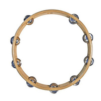 MANO ED622 12 INCH TAMBOURINE HEADLESS WOOD 20 PAIRS OF JINGLES
