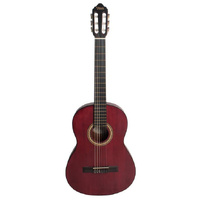 VALENCIA VC204TWR 4/4 SIZE CLASSICAL GTR ONLY SITKA SPRUCE TOP TRANS WINE RED