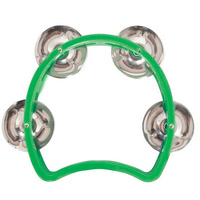 MANO TMP26G 04 INCH JUNIOR TAMBOURINE 04 PAIR JINGLES GREEN