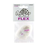 JIM DUNLOP PLECTRUMS 1.14mm Tortex Flex Triangles Players 6 Pack Picks