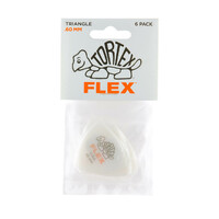 JIM DUNLOP PLECTRUMS 0.60mm Tortex Flex Triangles Players 6 Pack Picks