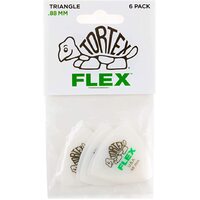 JIM DUNLOP PLECTRUMS 0.88mm Tortex Flex Triangles Players 6 Pack Picks