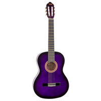 VALENCIA VC104PPS 4/4 SIZE CLASSICAL GTR ONLY PURPLE SUNBURST