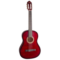 VALENCIA VC202TWR 1/2 SIZE CLASSICAL GTR ONLY SITKA SPRUCE TOP TRANS WINE RED