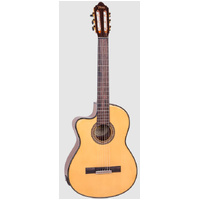 VALENCIA VC564CE 4/4 SIZE CLASSICAL/ELECTRIC LEFT HAND CUTAWAY GTR HIGH GLOSS