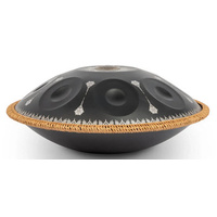 MANO MPC70MBK 22 INCH STAINLESS STEEL 10 NOTE HANDPAN WITH BAG AND STAND SILVER WITH MANDALA