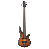 IBANEZ BASS WORKSHOP SRF705 5 String Fretless Electric Bass Guitar in Brown Burst Flat