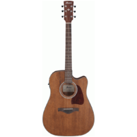 IBANEZ ARTWOOD AW54CE 6 String Dreadnought/Electric Cutaway Guitar in Natural Open Pore