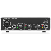 BEHRINGER U-PHORIA UMC22 USB Audio Interface for Mics and Instruments