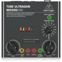 BEHRINGER TUBE ULTRAGAIN MIC500USB Audiophile Vacuum Tube Preamplifier