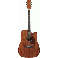 IBANEZ PF12MHCE 6 String Dreadnought/Electric Cutaway Guitar in Open Pore Natural