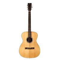 TASMAN TA200O-E OM 6 String Acoustic/Electric Guitar, Solid Spruce Soundboard in Natural with Case