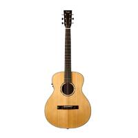 TASMAN TA100M-E 6 String Mini Jumbo/Electric Guitar with Solid Spruce Top