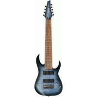 IBANEZ RGIR9FME 9 String Electric Guitar in Faded Denim Burst Flat