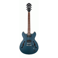 IBANEZ ARTCORE AS53TB 6 String Hollow Body Electric Guitar in Flat Transparent Blue