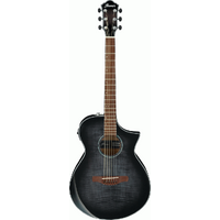 IBANEZ AEWC400 6 String Acoustic/Electric Cutaway Guitar in Transparent Black Sunburst