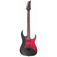 IBANEZ GIO RG131DX 6 String Electric Guitar in Black Flat with Red Pickguard