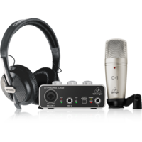 BEHRINGER UPHORIA Studio Recording/Podcasting Bundle w/ Interface, Mic & Headphones