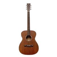 TASMAN TA150O-E OM 6 String Acoustic/Electric Guitar, Solid Mahogany Soundboard in Mahogany with Case
