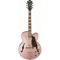 IBANEZ ARTCORE AF75G 6 String Electric Guitar with Hollow Body in Rose Gold Metallic Flat