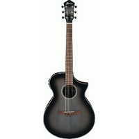 IBANEZ AEWC11 6 String Acoustic/Electric Cutaway Guitar in Transparent Charcoal Burst High Gloss