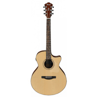 IBANEZ AE275 6 String Acoustic/Electric Cutaway Guitar in Natural Low Gloss