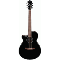 IBANEZ AEG50L 6 String Left Hand Acoustic/Electric Cutaway Guitar in Black High Gloss