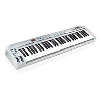 SMART ACOUSTIC SMK61 61 Note USB Midi Controller Keyboard in Silver