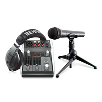 BEHRINGER PODCASTUDIO 2 Bundle with USB and Audio Recording Package