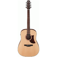 IBANEZ ARTWOOD AAD100E 6 String Grand Dreadnought/Electric Guitar in Open Pore Natural