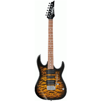 IBANEZ GIO RX70QA 6 String Electric Guitar with Quilted Maple Art Grain Top in Sunburst