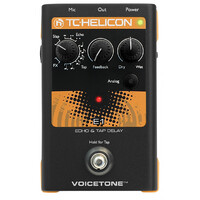 TC HELICON VOICETONE E1 Echo and Tap Delay Vocal Effects Pedal