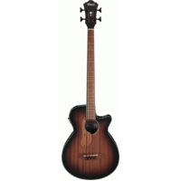 IBANEZ AEGB24E MHS 4 String Acoustic/Electric Cutaway Bass Guitar in Mahogany Sunburst High Gloss
