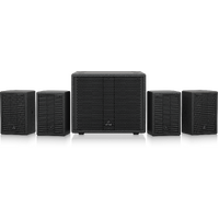 BEHRINGER SAT 1004 Hospitality Bundle with 8 Inch Active Subwoofer and 4 Passive speakers with Cable and Brackets
