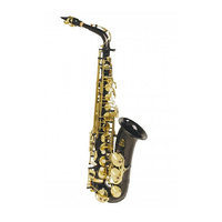 STEINHOFF KSO-AS2-BLK Student Alto Saxophone in Black and Gold Lacquer with Case