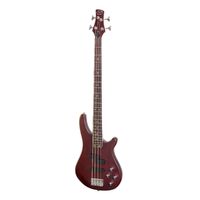 J&D LUTHIERS 4 String Contemporary Active Electric Bass Guitar in Satin Brown Stain JD-150A-STBN