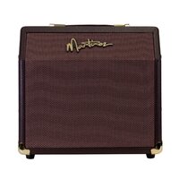 MARTINEZ 15 Watt Retro-Style Acoustic Guitar Amplifier with Chorus in Brown Vinyl MAE-15C-BRN