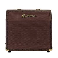 MARTINEZ 15 Watt Retro Style Acoustic Guitar with Chorus in Paisley Brown MAE-15C-FEV
