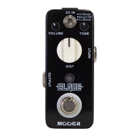 MOOER BLADE MEP-BL Metal Distortion Micro Guitar Effects Pedal