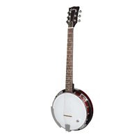 MARTINEZ 6 String Resonator Back Banjo in Sunburst MBJ-26-NGL