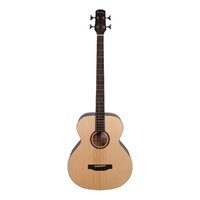 MARTINEZ NATURAL 4 String Acoustic/Electric Bass Guitar with Spruce Top in Open Pore