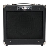 STRAUSS LEGACY 25 Watt Guitar Amp Combo with Reverb and 8 inch Speaker in Black SLA-25RG-BLK