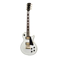 J&D LUTHIERS CUSTOM 6 String LP Style Electric Guitar with Mahogany Set Neck in White JD-DLC-WHT