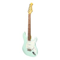 J&D LUTHIERS TRADITIONAL 6 String Strat Style Electric Guitar in Sea Foam Green JD-DST-SFG