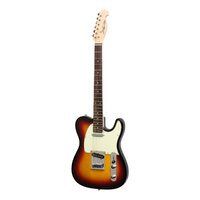 J&D LUTHIERS 6 String Tele Style Electric Guitar in Sunburst JD-DTL-TSB